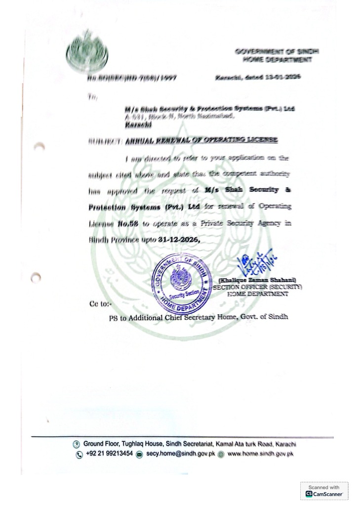 Annual Renewal of Operating License