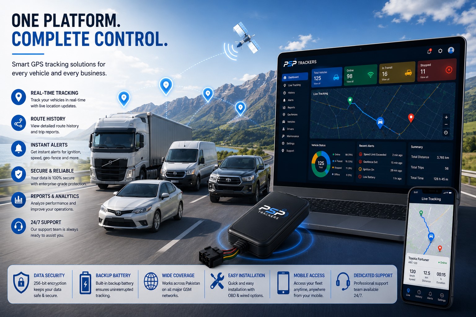 Live Route Tracking & Playback